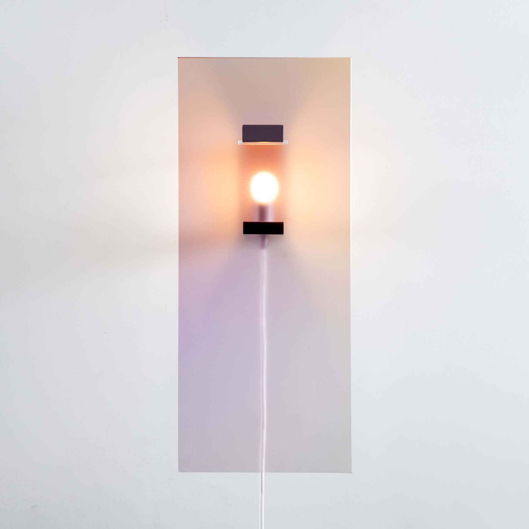 Минималистичный стеклянный бра с вертикальной прямоугольной панелью, современный дизайн освещения
