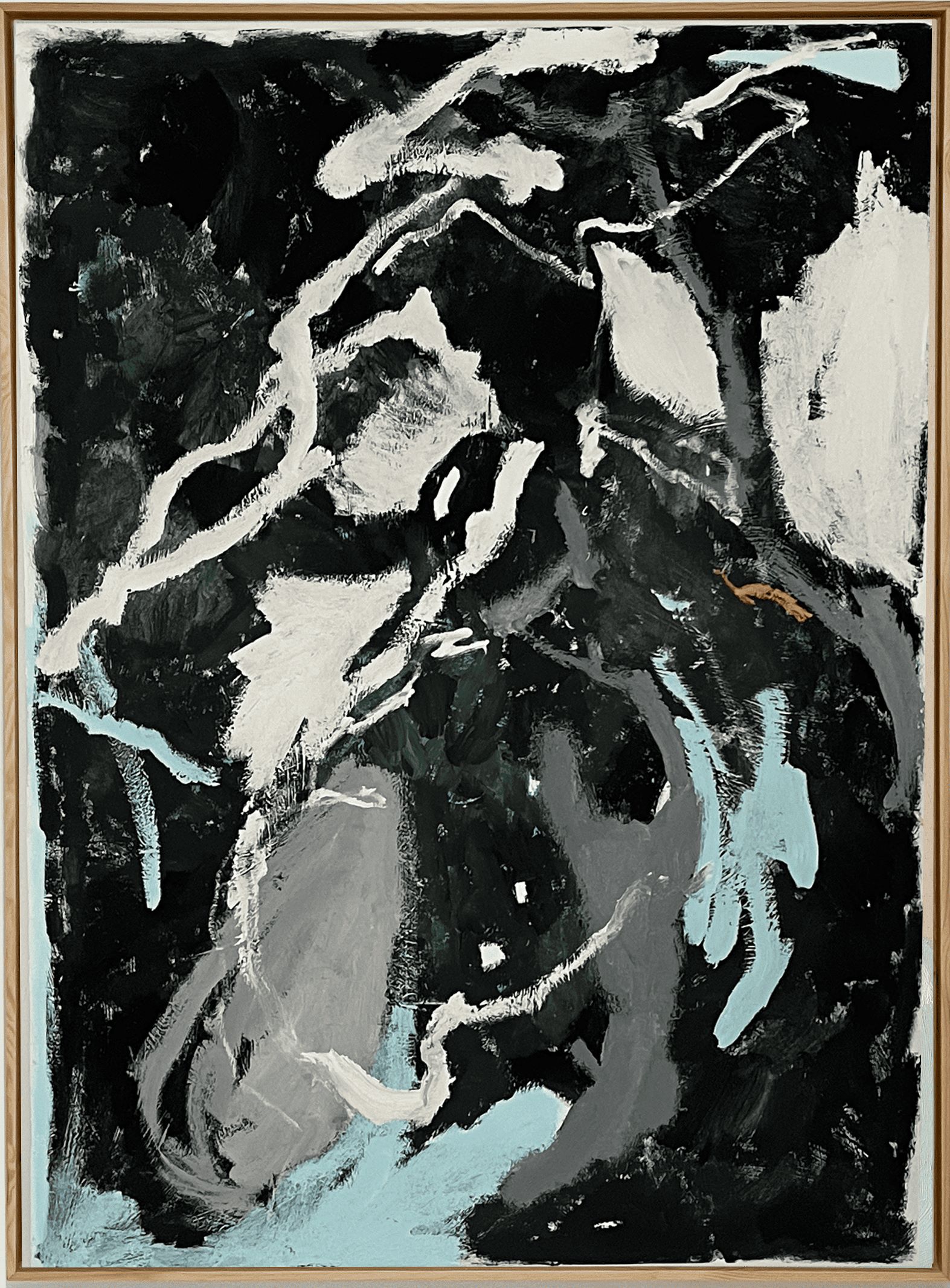 Картина «untitled w 009» TONY.WWWWW, акрил, уголь и пастель на холсте, абстрактное искусство, 2025