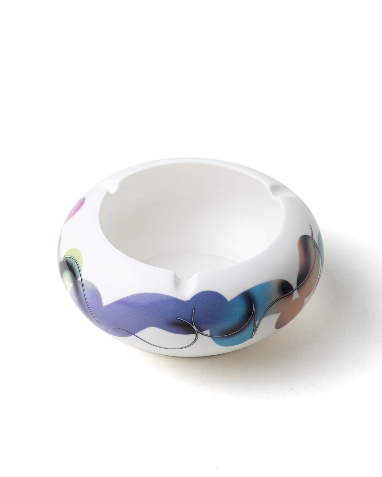 Розетка фарфоровая с абстрактным узором SAMPLE x Саша Посох, лимитированная серия, 14×6 см