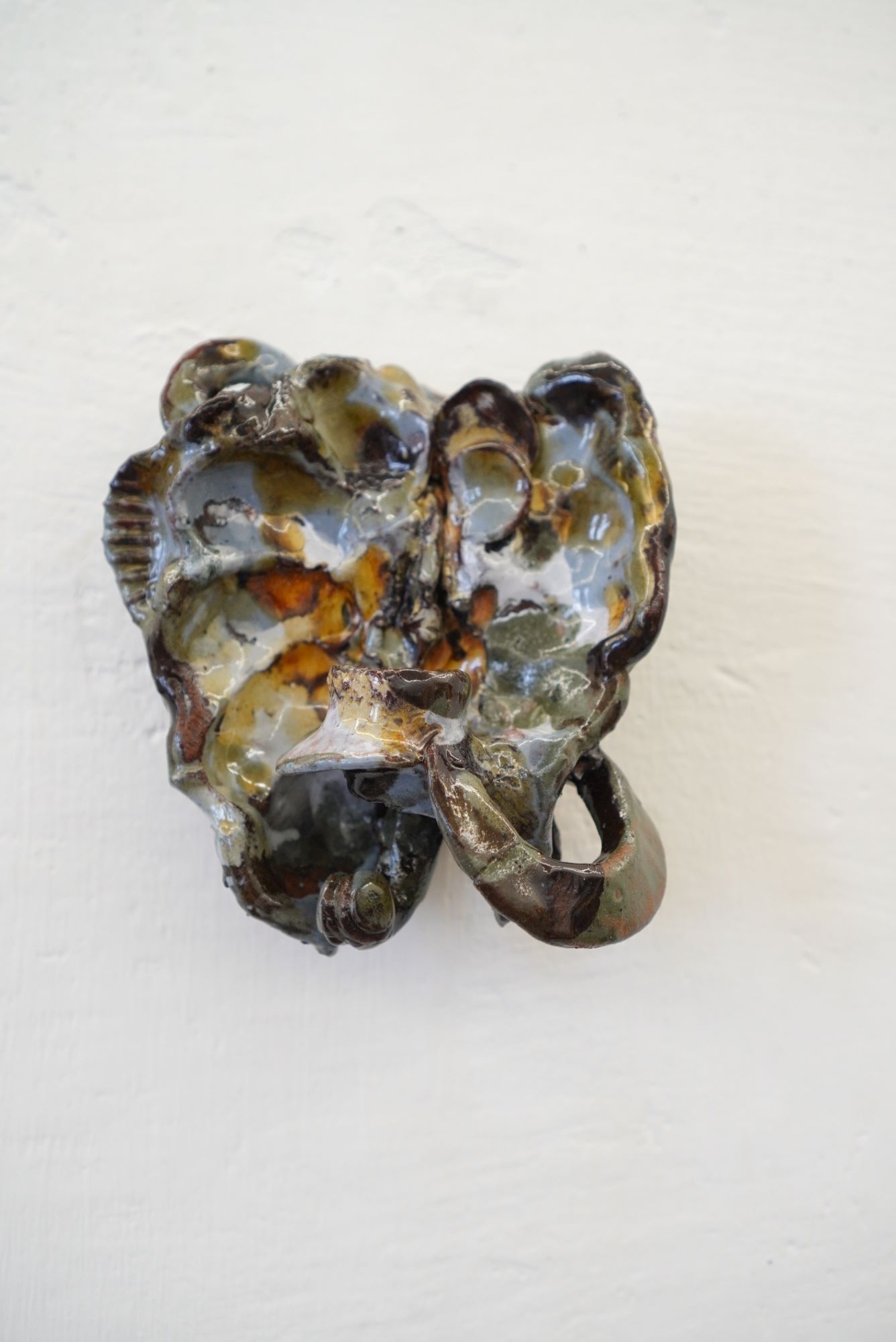 Подсвечник №10 Виктора Дюжева, керамика с глазурью, дизайнерский декор ручной работы, 2024