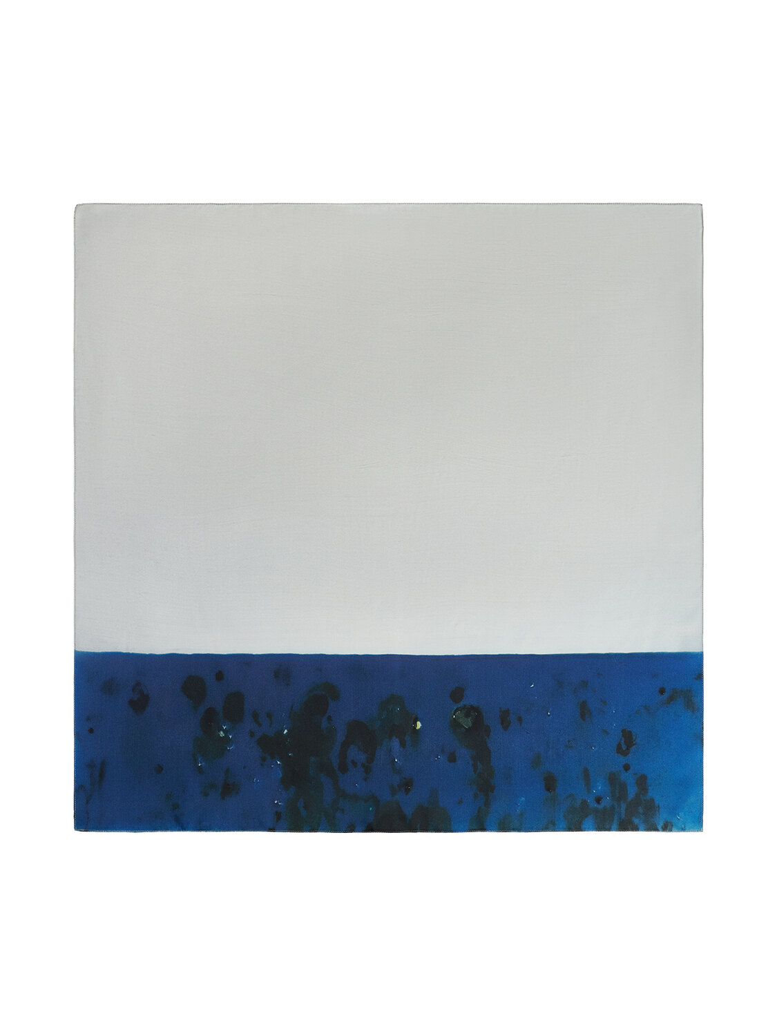 Платок SAMPLE x Ola Ola с синим абстрактным принтом, хлопок и шёлк, дизайн Анны Касс, 2023