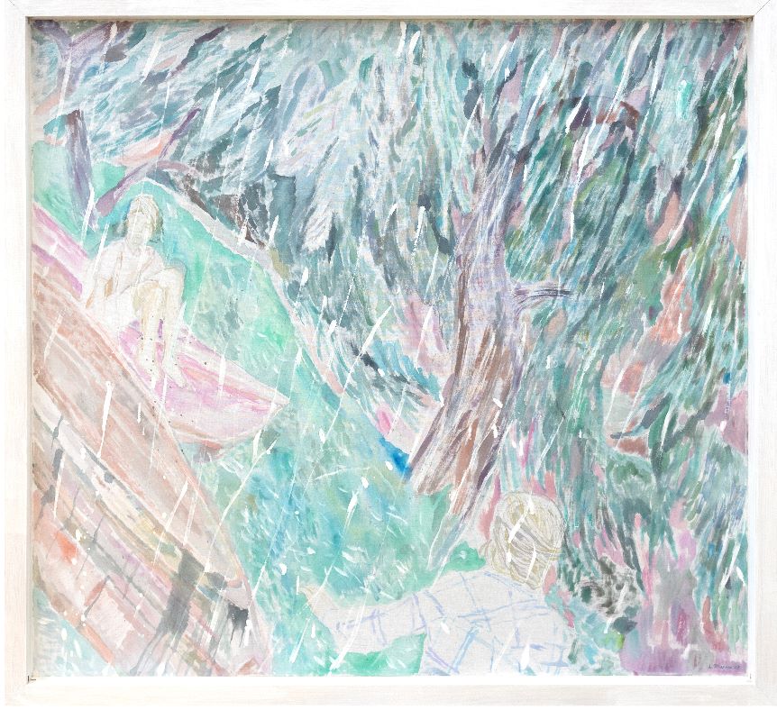 Лена Maрpy, Дождь, акрил на хлопке, размер 120×130 см, цена 240 000 ₽, Россия, 2023
