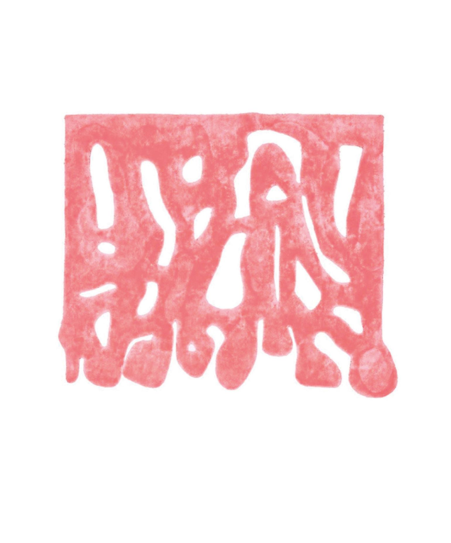 Розовый акриловый арт-ковер с фигурным вырезом Roselaurel