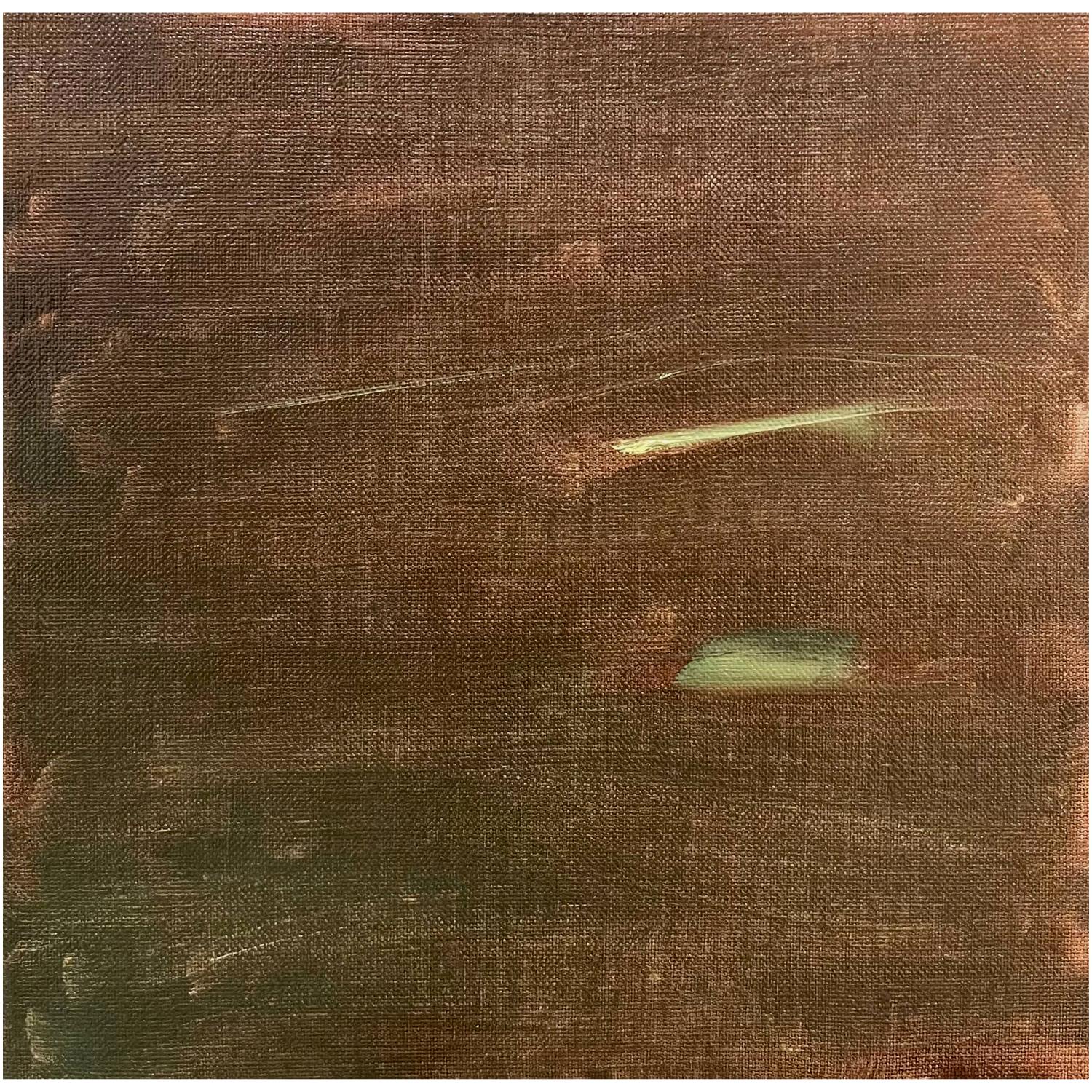 Абстрактная картина на холсте, Борис Чайка, 25×25 см, масло, охра