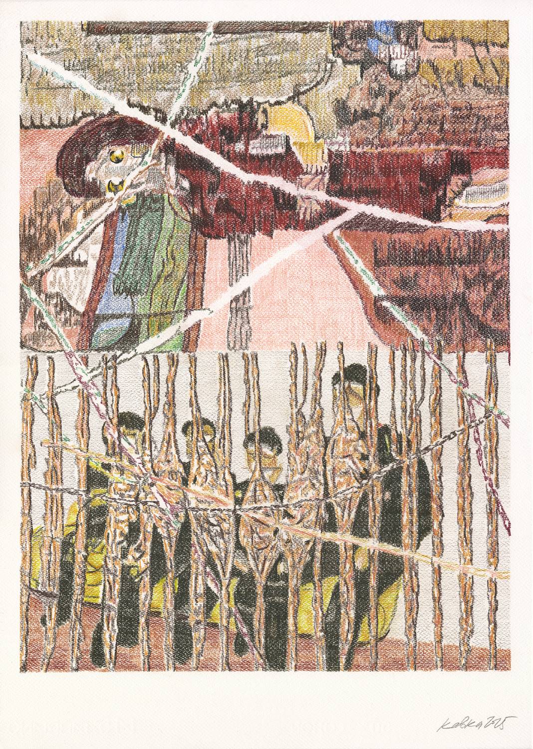 Работа «Событие #25», Дмитрий Кавка, графика на бумаге 70×50 см