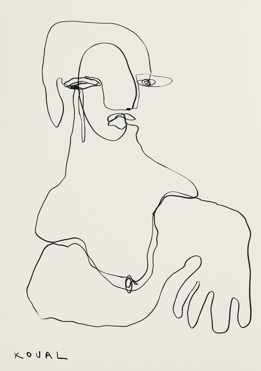 Графика Полины Коваль серия Women 3, современное искусство, минимализм